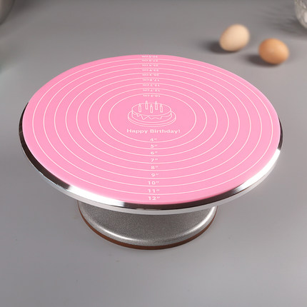 圆形蛋糕裱花转台转盘防滑垫儿童餐垫烘焙揉面垫硅胶垫厨房隔热垫