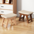 小凳子家用换鞋凳布艺创意茶几凳子客厅实木板凳简约现代沙发矮凳
