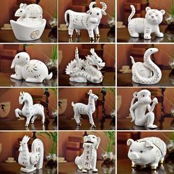 东方泥土创意生日礼物实用12十二生肖动物龙猪牛狗摆件陶瓷工艺品