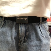 WASSUP腰带自动扣男士帆布设计感小众裤带年轻人2022女秋冬季皮带