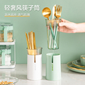 家用筷子笼桌面勺子置物架厨房沥水筷子篓收纳盒筷子筒塑料筷子桶