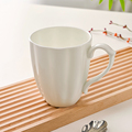 骨瓷水杯大容量高级奶杯陶瓷杯子精致纯白家用耐高温可加热马克杯