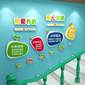 幼儿园办园理念环创主题布置大厅楼梯托管班走廊墙面装饰3d墙贴画
