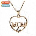 New fashion mother day necklace mum love heart hollow diamon