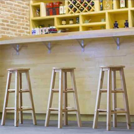 实木凳子吧台凳高脚凳家用简约高椅子酒吧凳吧凳实木吧椅圆凳子
