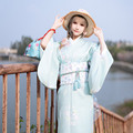 跨境日本和服女传统和服浴衣改良版便穿不易皱可洗水花仙子和服