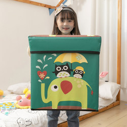 儿童玩具收纳箱卡通储物筐大号折叠零食整理盒收纳凳衣服衣柜神器