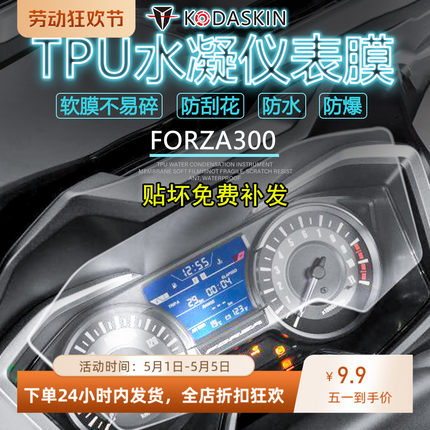 适用21-23款本田FORZA300 佛沙350 NSS350仪表保护膜改装加厚高透