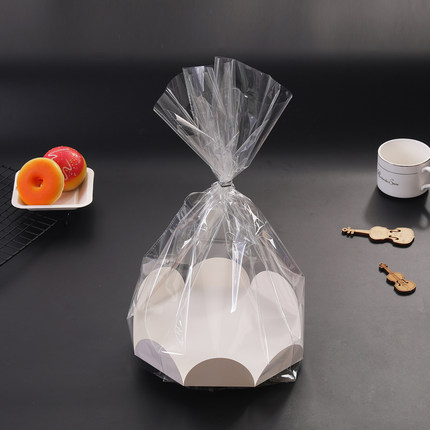 6/8寸戚风蛋糕包装袋 面包袋土司袋简易蛋糕盒透明食品包装袋10套