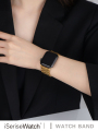 适用applewatch s7表带iwatch86SE代苹果手表夏季潮不锈钢带金属