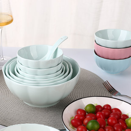 青瓷餐具DIY自由搭配 家用陶瓷碗碟套装日式碗盘子大碗