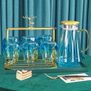 现代轻奢耐高温玻璃杯家用客厅喝水杯子高颜值冷水壶茶杯水具套装