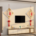 2024款客厅电视机背景墙面装饰品上方挂件壁画贴3d立体龙新年春节