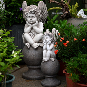 花园装饰欧式天使摆件户外可爱人物雕塑园林别墅庭院露台阳台布置