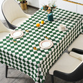 ins风格子PVC桌布防水防油防烫免洗餐桌垫台布长方形户外蛋卷桌布