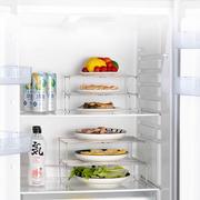 不锈钢冰箱内部隔层架子置物架家用备菜剩菜分隔收纳层架冰柜多层