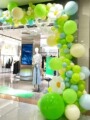果绿色气球太阳花装饰店铺门面开业氛围幼儿园学校开学主题布置