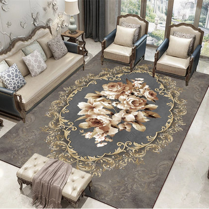 北欧客厅地毯欧式家用大沙发茶几毯现代简约美式加厚卧室床边垫
