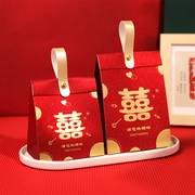 喜糖盒结婚高级包装空盒子精美婚礼糖果袋回礼韩版订婚手提伴手礼