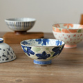 家用米饭碗日本进口陶瓷小汤碗餐具圆碗单个高脚小碗日式吃饭的碗