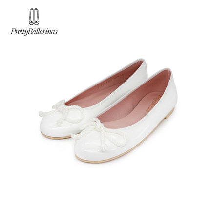 【赵露思同款】prettyballerinas西班牙芭蕾鞋白色休闲鞋女夏单鞋