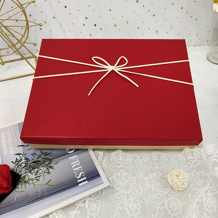 礼物盒子空盒子结婚生日内衣高级感大红色围巾礼盒包装盒礼品盒