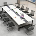 厂会议桌简约现代洽谈办公室长条桌椅组合桌子工作台长方形办公长