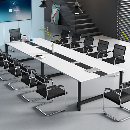 会议室办公桌现代简约洽谈培训工作台办公桌椅组合长条会议桌长桌