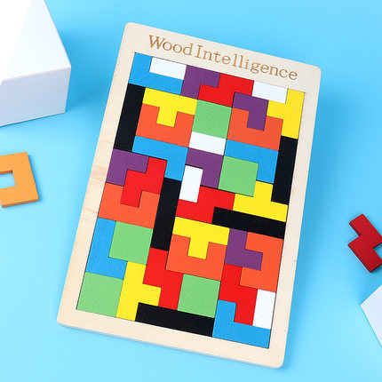 乐尔思俄罗斯方块拼图积木形状配对男孩女孩子幼儿园儿童益智玩具