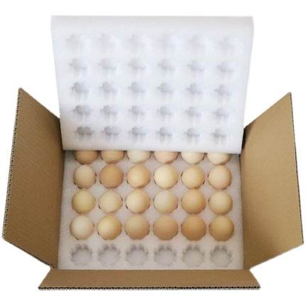 30枚装土鸡蛋托鸭蛋寄快递专用防震泡沫纸箱子珍珠棉包装手提礼盒