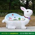 户外卡通动物坐凳玻璃钢雕塑商场花园兔子乌龟老虎座椅幼儿园摆件