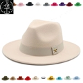 Fedora Hat Women Winter Hats for Women Ribbon Band Men's Hat
