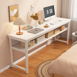 床边桌子女生卧室双层书桌学生家用简易出租屋小型窄缝台式电脑桌