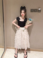 网红夏装韩新款女孩儿童装时髦系蛋糕裙两件套女童洋气套装裙2023
