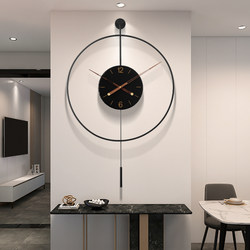 现代简约客厅挂钟极简装饰创意艺术钟表大气时钟挂墙高级新款2024