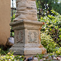 复古做旧欧式罗马柱摆件雕花锈痕装饰户外别墅花园庭院花盆底座