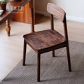 西南木工坊北美黑胡桃木餐椅实木椅北欧简约日式家用靠背椅书桌椅