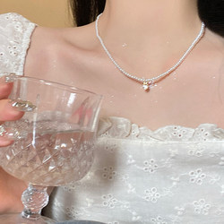 爱心珍珠项链女夏轻奢小众设计高级感配饰气质网红精致吊坠锁骨链