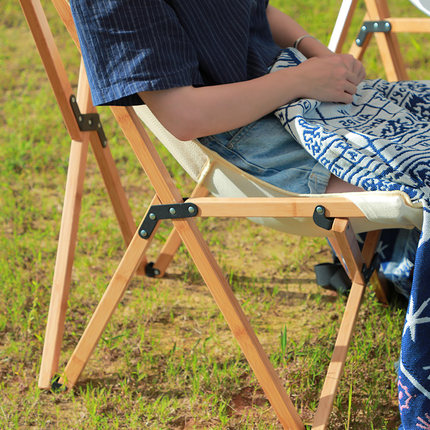 露营野舍便携野餐沙滩月亮椅野营椅休闲折叠椅户外椅子帆布蝴蝶椅