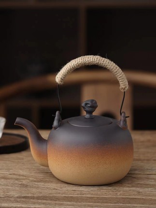 围炉煮茶陶壶家用烤火炭炉煮茶壶复古陶瓷烧水壶罐罐茶壶套装器具