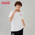 Coca-Cola可口可乐官方男士短袖潮牌翻领polo衫宽松休闲T恤