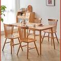 原木色餐桌椅北欧全实木组合小户型家用桌子现代简约出租房长方形