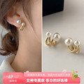 MUMU S999纯银珍珠耳环2024新款时尚轻奢耳钉小众设计感闺蜜礼物