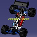 电动玩具赛车 小汽车轮底盘齿轮电池包马达转向 3D三维几何数模型