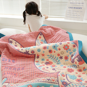 儿童盖毯十层纱布毛巾被纯棉婴儿被子春秋宝宝盖被幼儿园午睡毯子