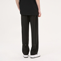 PASET潮牌小众设计休闲裤男高级感垂感薄款直筒西裤显瘦黑色长裤