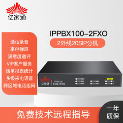 亿家通ip电话交换机sip协议IPPBX100异地组网 专业语音导航电话录音呼叫中心话务台