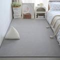紫色地毯ins卧室短毛床边毯纯色整铺房间加厚毛绒主卧床前地垫可