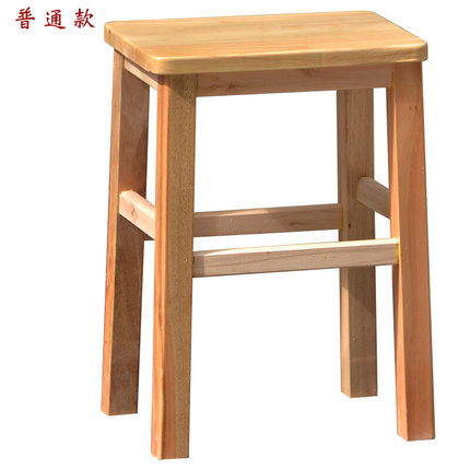 实木方凳木家用木头板凳原木餐桌凳餐厅木凳子小木登四方凳高原木