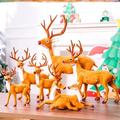 北欧风圣诞气氛布置装p饰酒店大堂橱窗幼儿园圣S诞树摆件公仔麋鹿